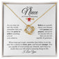 To My Niece on Your Graduation | Believe In Yourself | Love Knot Necklace - ALL4THEGIFTOFIT