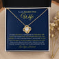 (TOP SELLER π₯) To My Smokin' Hot Wife | Love Knot Necklace - Gift for Soulmate, Birthday, Holidays, Just Because