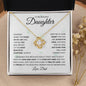 To My Beautiful Daughter | The Most Beautiful Chapter | Love Dad | Love Knot Necklace - ALL4THEGIFTOFIT
