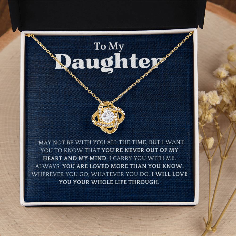 To My Daughter | Always in My Heart and Mind | Love Knot Necklace
