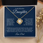 To My Beautiful Daughter | Forever My Bright Shining Star | Love Knot Necklace