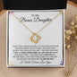 To My Bonus Daughter | Life Gave Me The Gift Of You | Love Knot Necklace