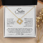 To My Sister On Your Graduation | Chase Your Dreams | Love Knot Necklace - ALL4THEGIFTOFIT