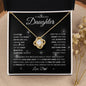 To My Beautiful Daughter | The Most Beautiful Chapter | Love Dad | Love Knot Necklace - ALL4THEGIFTOFIT