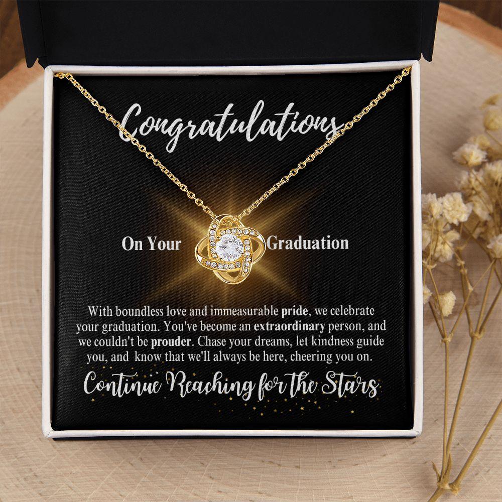 Congratulations | Continue Reaching for the Stars | Love Knot Necklace - ALL4THEGIFTOFIT