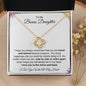 To My Bonus Daughter | You are Loved and Adored | Love Knot Necklace