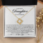 To My Dearest Daughter On Your Graduation | A Beautiful Beginning | Love Knot Necklace - ALL4THEGIFTOFIT