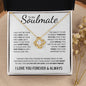 To My Soulmate | My Love, My Best Friend| Love Knot Necklace - Gift for Wife, Fiancée, Girlfriend