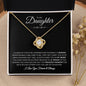 (TOP SELLER π₯)To My Daughter | I Closed My Eyes - Black Card | Love Knot Necklace