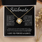 To My Soulmate | Through My Eyes | Love Knot Necklace - Gift for Wife, Fiancée, Girlfriend