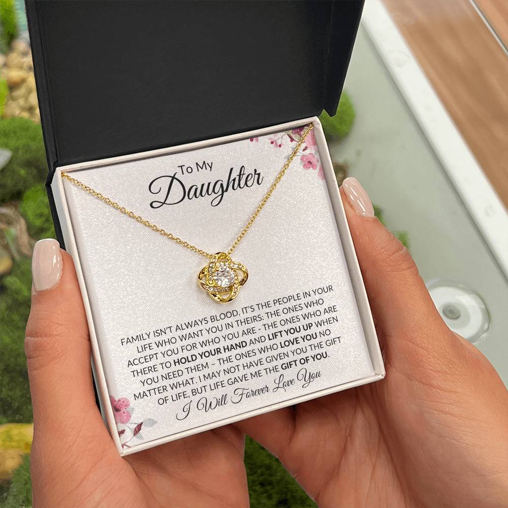 To My Daughter | You are My Greatest Gift | Love Knot Necklace