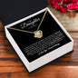 (TOP SELLER π₯)To My Daughter | I Closed My Eyes - Black Card | Love Knot Necklace