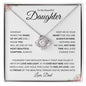 (BEST SELLER π₯)To My Beautiful Daughter β The Most Beautiful Chapter β Love Knot Necklace from Dad