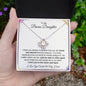 To My Bonus Daughter | You are Loved and Adored | Love Knot Necklace