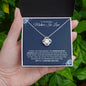 To My Beautiful Mother-In-Law | Gift of You (Son-In-Law) | Love Knot Necklace - Gift for Mother's Day, Wedding, Birthday, Holidays - ALL4THEGIFTOFIT