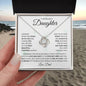 To My Beautiful Daughter | The Most Beautiful Chapter | Love Dad | Love Knot Necklace - ALL4THEGIFTOFIT