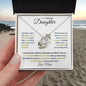 To My Beautiful Daughter | I am so Proud of You - Mom | Love Knot Necklace