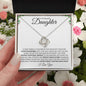 To My Beautiful Daughter | Always Remember That I Love You | Love Knot Necklace
