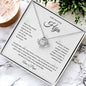 A Mi Hermosa Hija | El Capitulo Mas Hermoso | Ama a Papá | Collar Love Knot - ALL4THEGIFTOFIT