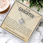 To My Daughter | A Talented, Beautiful Young Woman | Love Knot Necklace