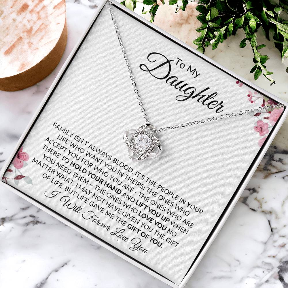 To My Daughter | You are My Greatest Gift | Love Knot Necklace