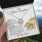 To My Bonus Daughter | You are Brave, Strong & Smart | Love Knot Necklace