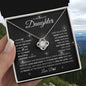 To My Beautiful Daughter | The Most Beautiful Chapter | Love Dad | Love Knot Necklace - ALL4THEGIFTOFIT