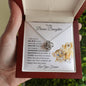 To My Bonus Daughter | You are Brave, Strong & Smart | Love Knot Necklace