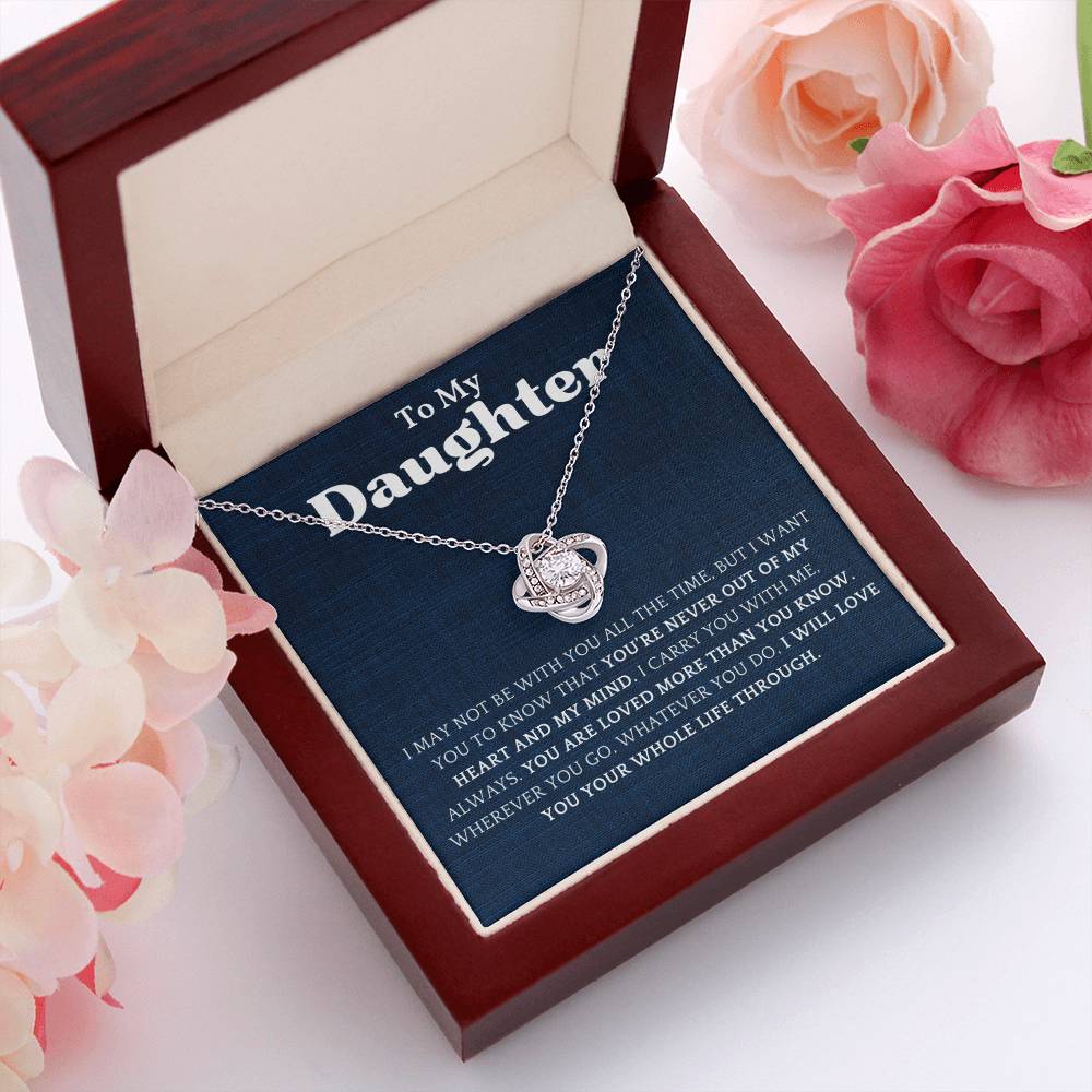 To My Daughter | Always in My Heart and Mind | Love Knot Necklace