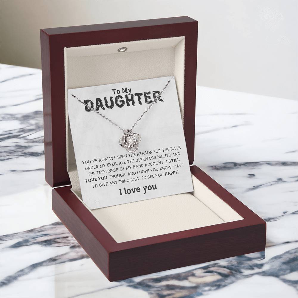 To My Daughter | You are the Reason | Love Knot Necklace