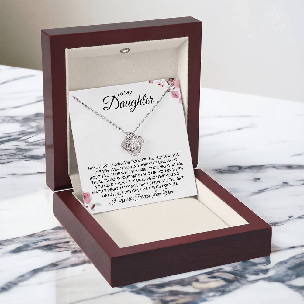 To My Daughter | You are My Greatest Gift | Love Knot Necklace