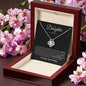 (TOP SELLER π₯)To My Daughter | I Closed My Eyes - Black Card | Love Knot Necklace