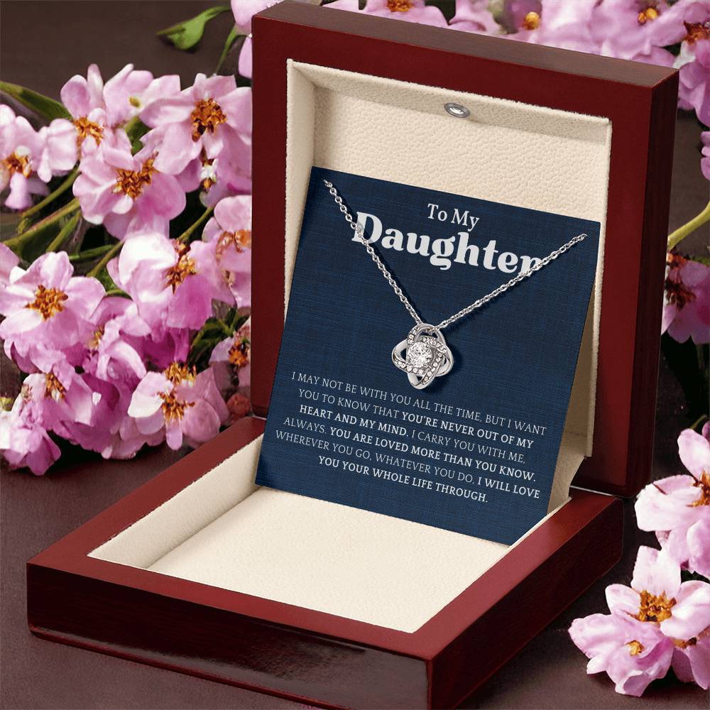 To My Daughter | Always in My Heart and Mind | Love Knot Necklace