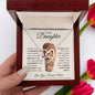 To My Daughter | I Will Always Have Your Back | Interlocking Hearts Necklace