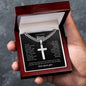 To My Amazing Dad | My Hero | Cuban Chain with Artisan Cross Necklace - Gift for Father's Day, Birthdays, Holidays, Just Because - ALL4THEGIFTOFIT