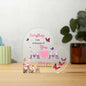 Mom | Everything I am | Pink Printed Heart Shaped Acrylic Plaque | Gift for Mother's Day, Birthdays, Holidays, Special Occasions