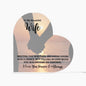 To My Beautiful Wife | Forever & Always | Heart Shaped Acrylic Plaque (LED Option) - ALL4THEGIFTOFIT