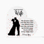 To My Beautiful Wife | You Take My Breath Away | Heart Shaped Acrylic Plaque (LED Option) - ALL4THEGIFTOFIT