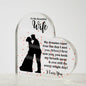 To My Beautiful Wife | You Take My Breath Away | Heart Shaped Acrylic Plaque (LED Option) - ALL4THEGIFTOFIT