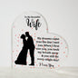To My Beautiful Wife | You Take My Breath Away | Heart Shaped Acrylic Plaque (LED Option) - ALL4THEGIFTOFIT