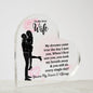 To My Sexy Wife | You Take My Breath Away | Heart Shaped Acrylic Plaque (LED Option) - ALL4THEGIFTOFIT