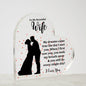 To My Beautiful Wife | You Take My Breath Away | Heart Shaped Acrylic Plaque (LED Option) - ALL4THEGIFTOFIT