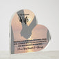 To My Beautiful Wife | Forever & Always | Heart Shaped Acrylic Plaque (LED Option) - ALL4THEGIFTOFIT