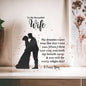 To My Beautiful Wife | You Take My Breath Away | Heart Shaped Acrylic Plaque (LED Option) - ALL4THEGIFTOFIT