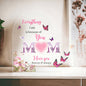 Mom | Everything I am | Pink Printed Heart Shaped Acrylic Plaque | Gift for Mother's Day, Birthdays, Holidays, Special Occasions