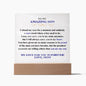To My Amazing Son | Proud of You | Mom | Square Acrylic Plaque - ALL4THEGIFTOFIT