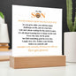 To My Son | Follow Your Dreams | Square Acrylic Plaque - ALL4THEGIFTOFIT