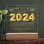 Class of 2024 | A Beautiful Beginning | Square Acrylic Plaque (LED Option)