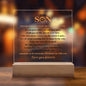 To My Son | Believe in Yourself | Mom | Square Acrylic Plaque - ALL4THEGIFTOFIT
