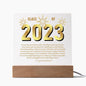 Class of 2023 | A Beautiful Beginning | Square Acrylic Plaque (LED Option) - ALL4THEGIFTOFIT